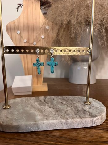 Boucles d’oreilles pierre Turquoise