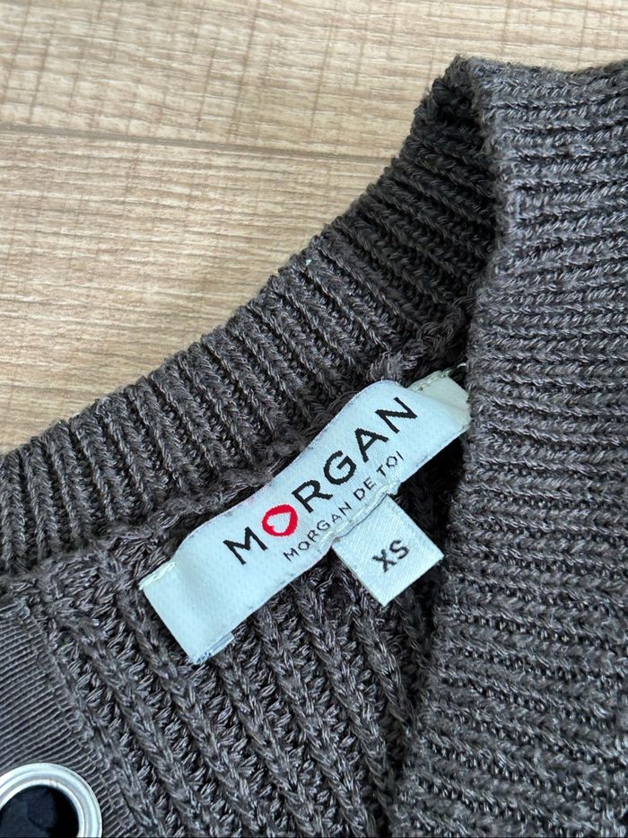 Pull vert kaki à manches longues Morgan taille XS TBE - photo numéro 10