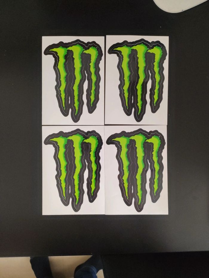 Lot 4 Autocollants monster