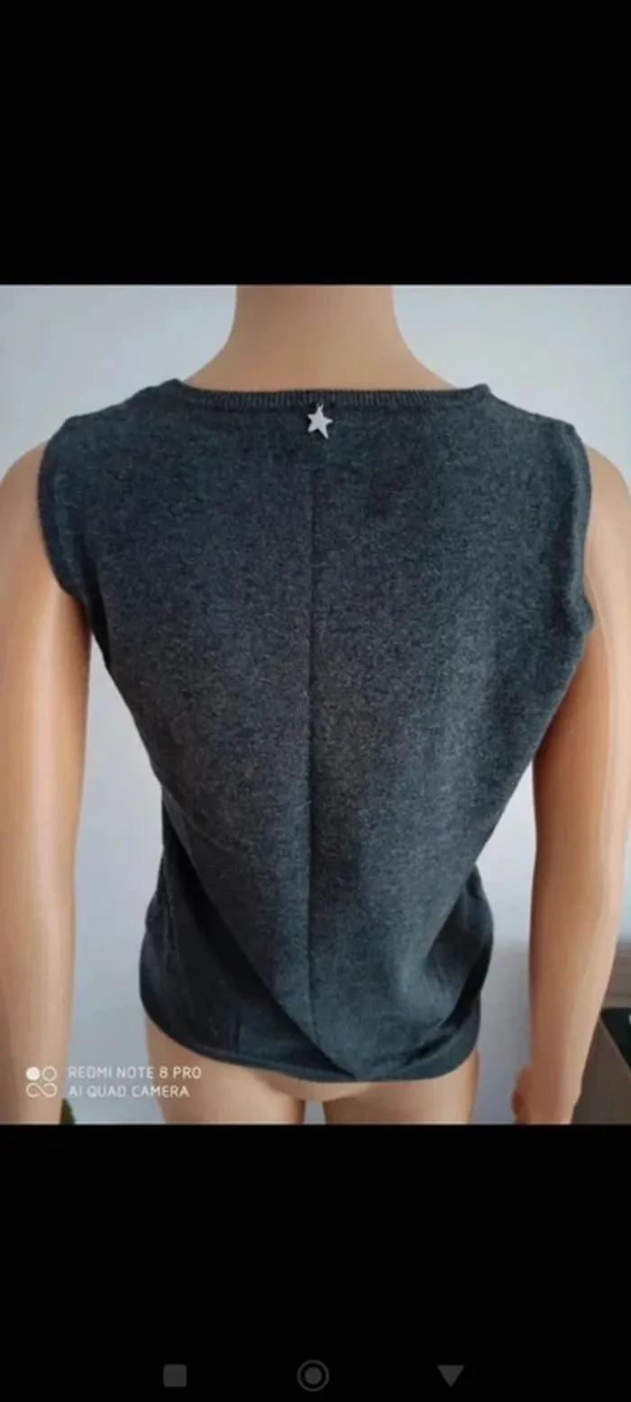 Pull sans manches gris - photo numéro 6