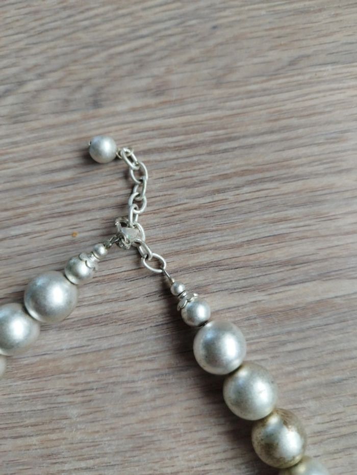 Collier argenté fleur - photo numéro 3