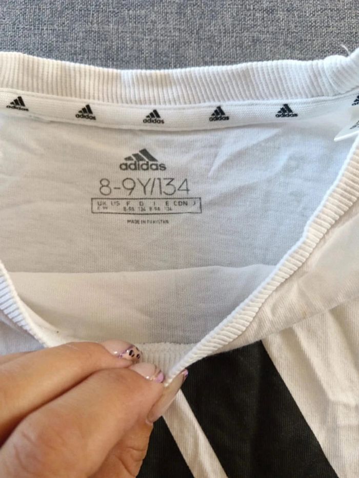 C53 t-shirt blanc Adidas 8-9 ans - photo numéro 4