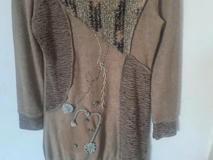 Pull long marron Rose Bleue Taille S/M - photo numéro 4