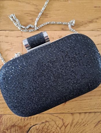 Clutch sac noir à paillettes