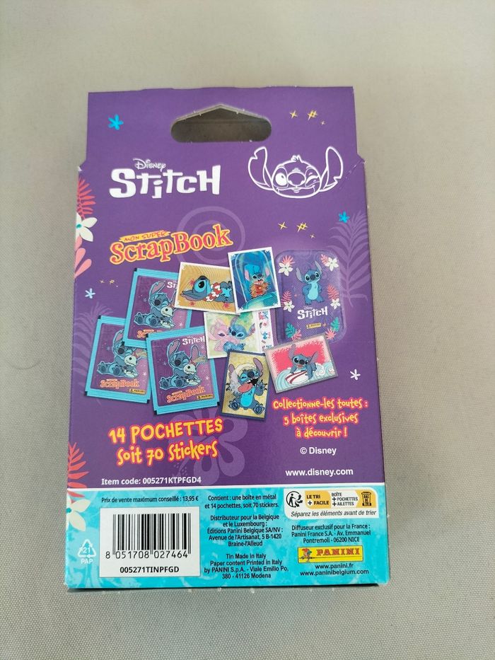 💜 Coffret Stitch : Boîte+ 10 pochettes de stickers - Disney/Panini - Neuf 💜 - photo numéro 5