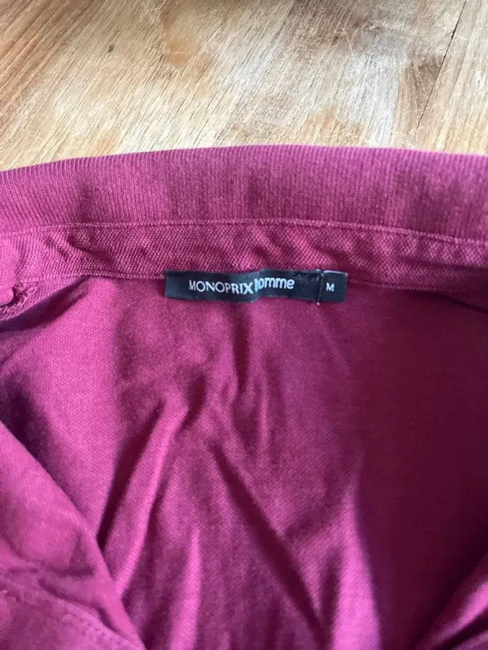 Polo bordeaux M - photo numéro 2
