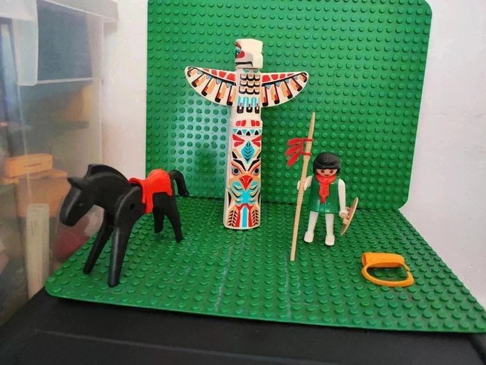 Playmobil personnage set indien et totem - photo numéro 2