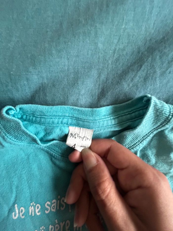 Tee shirt bleu m’enfin 4 ans - photo numéro 3