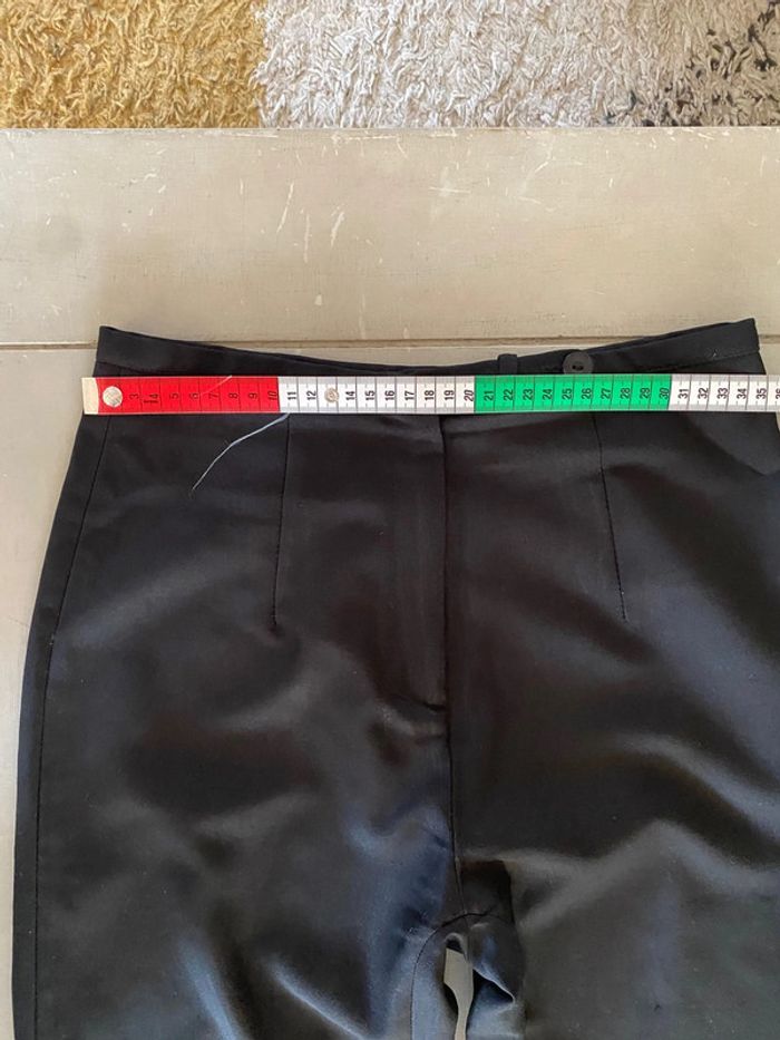 Pantalon La City noir coupe droite longueur 3/4 taille 38 - photo numéro 8