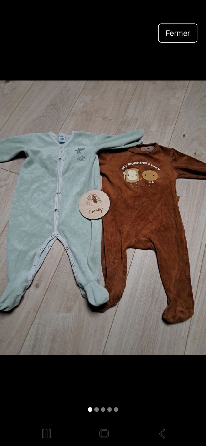 Lot 2 pyjamas 9 mois