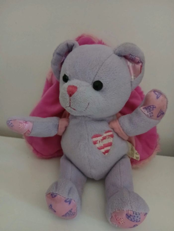 Peluche ours cœur de barbie 2001