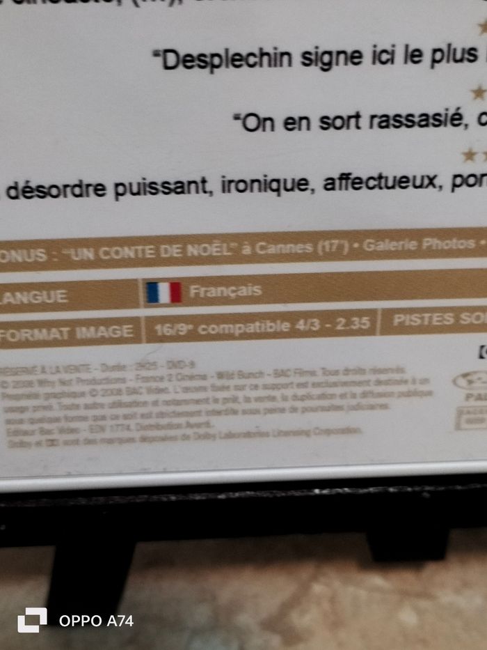 DVD 🧡 Un conte de Noël - photo numéro 3