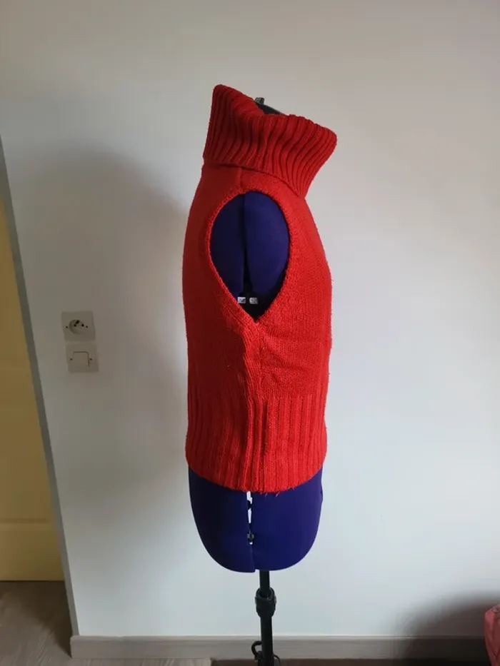 Pull col roulé sans manches - photo numéro 3