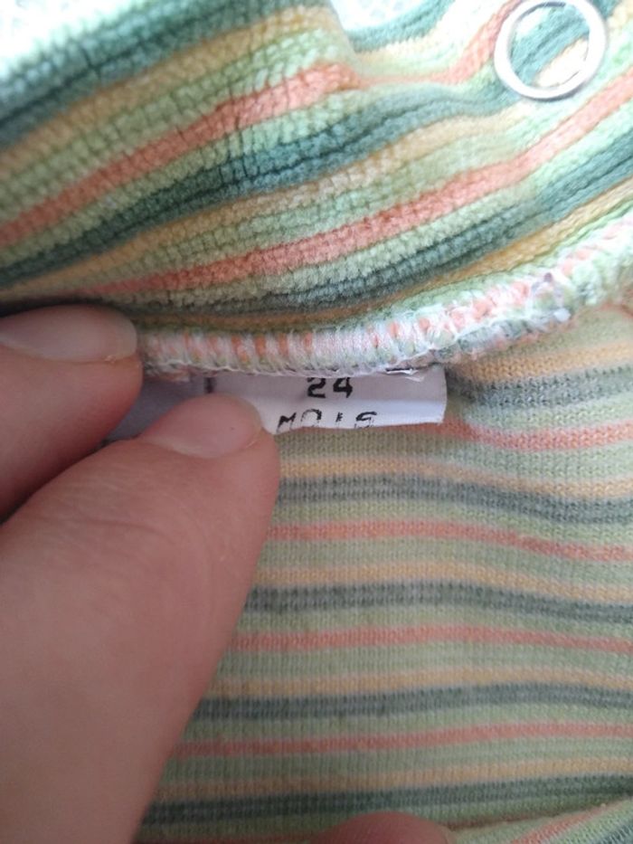 Sous-pull velours vert mixte 24 mois - photo numéro 5