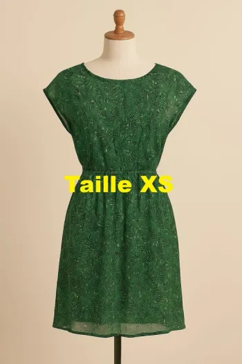 Robe verte motif multicolore Compania Fantastica Taille XS
