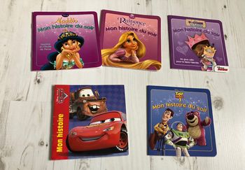 Lot de 5 livres Disney histoire du soir Aladdin Toy Story 3 Cars Raiponce