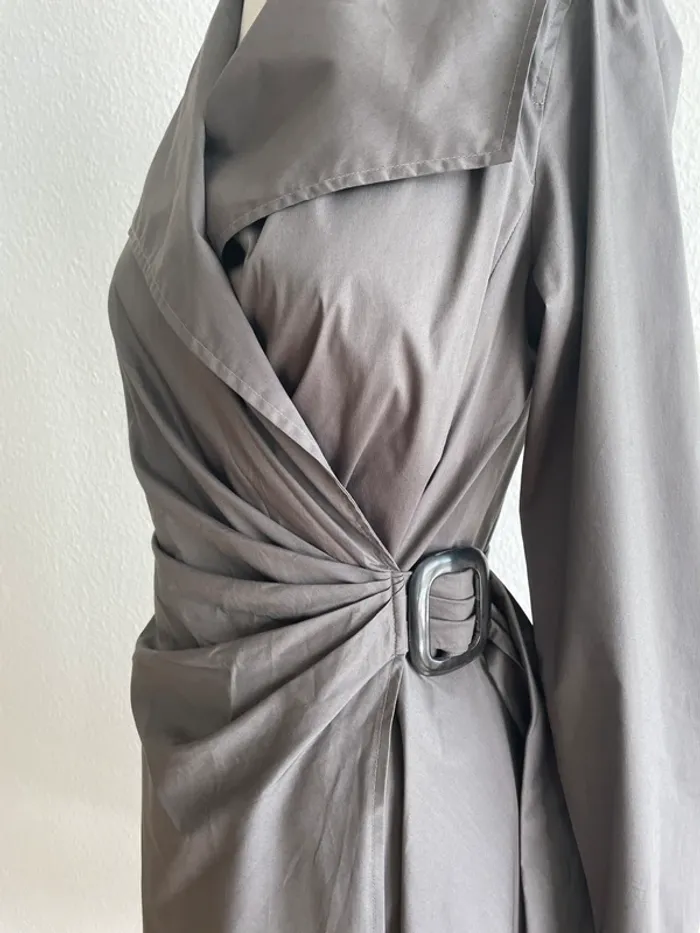 Robe cache-cœur Max Mara taupe - photo numéro 4