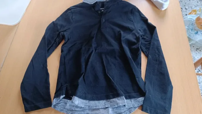 Haut manches longues col chemise