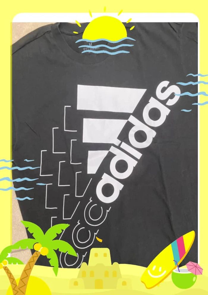 T shirt adidas noir blanc - photo numéro 3