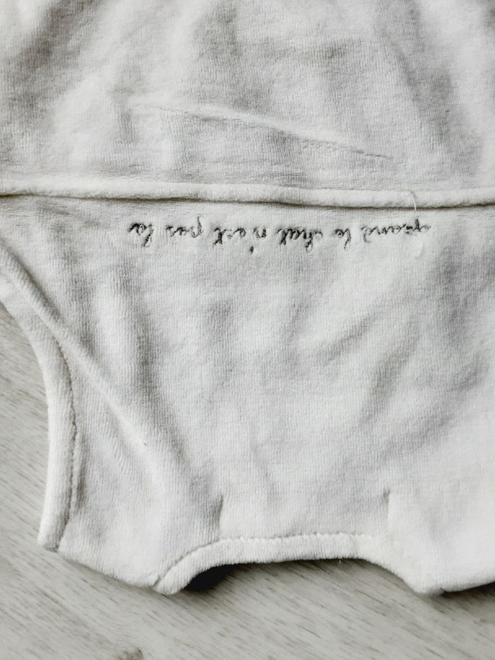 Vêtement bébé fille robe velours blanc chat Orchestra 1 mois - photo numéro 4