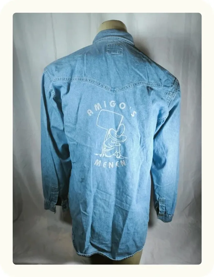 Chemise en jean manches longues Amigo's menen Canabis Homme Taille M 38 - photo numéro 5