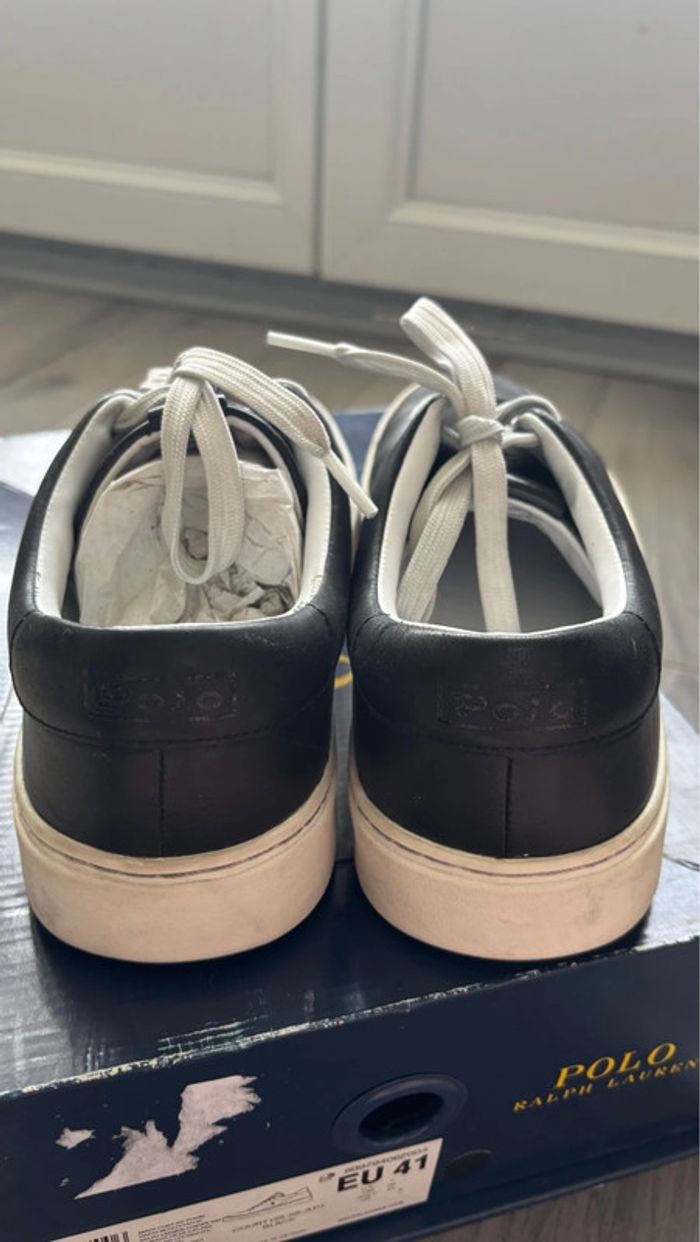Basket Ralph Lauren noir taille 41 en bon état - photo numéro 5