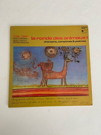 Disque 33 tours la ronde des animaux 1 chansons comptines et poèmes