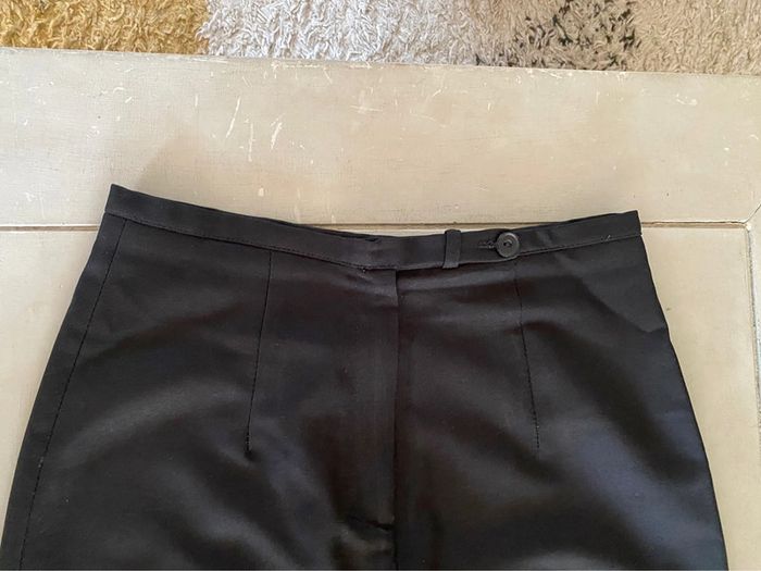 Pantalon La City noir coupe droite longueur 3/4 taille 38 - photo numéro 5