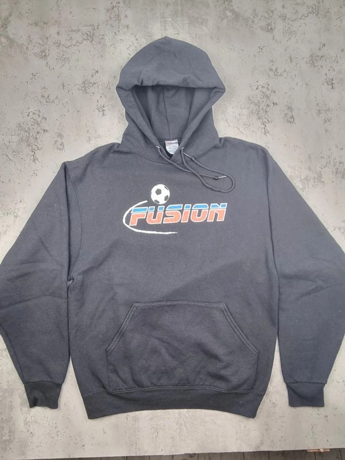 Pull capuche universitaire noir, L Hommes - photo numéro 3