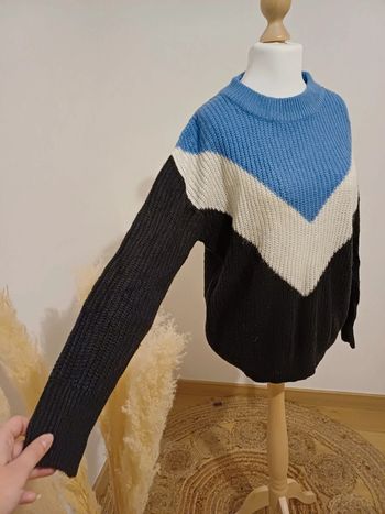 Pull chic tricolore H&M taille M/L 38/40