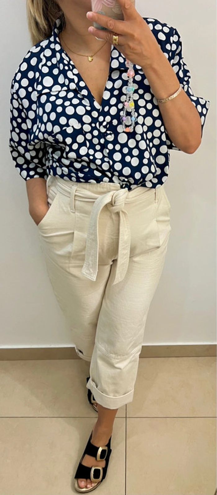 Chemise Rétro Imprimée Pois Taille 46 Burberrys - photo numéro 4