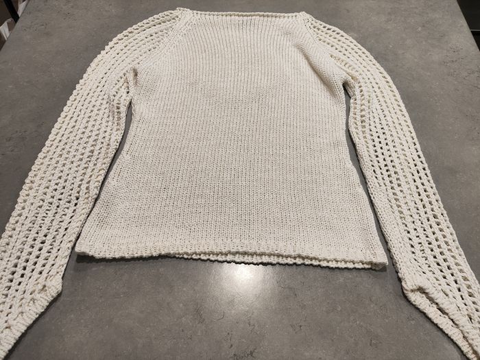 Haut blanc Pause Café manches longues – Taille 38/40 - photo numéro 4