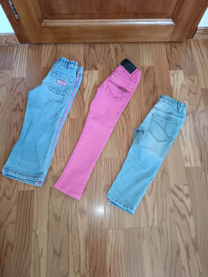 Lot jeans pantalon 4 ans Vertbaudet, Dora