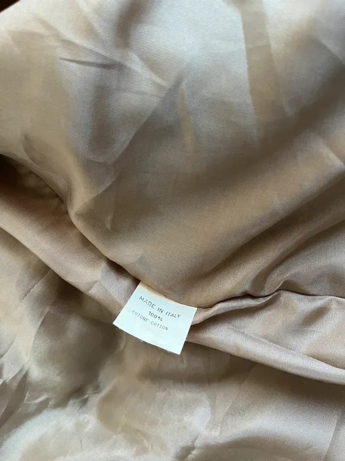 Manteau vintage en velours à capuche marron – Made in Italy – T.M - photo numéro 5