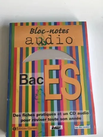 Bloc note audio Bac ES neuf