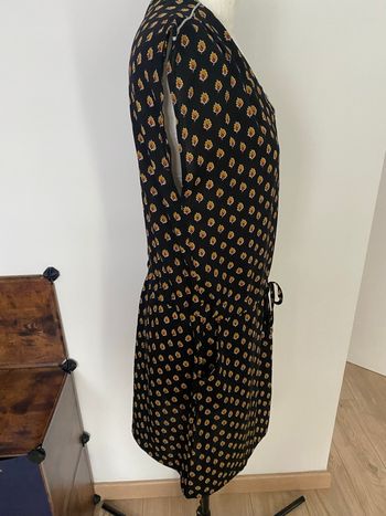 Robe Zinka taille S – noire imprimée bohème chic
