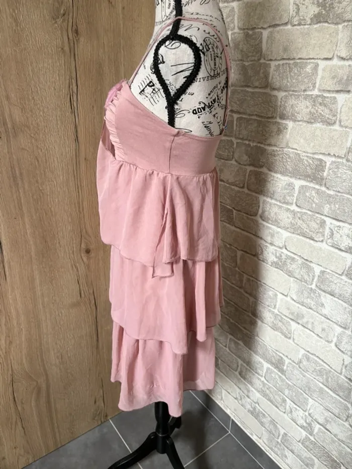 Robe bustier rose poudré romantique taille 36/38 - photo numéro 2