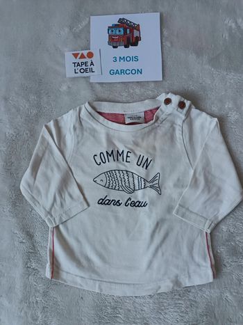 Tshirt 3 mois tape a l oeil