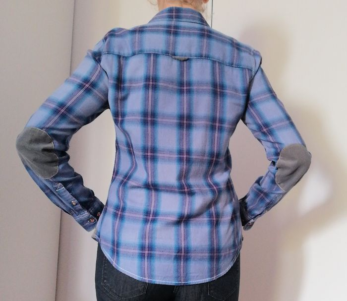 Chemise à carreaux bleu clair 38/40 - photo numéro 2