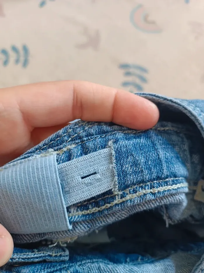 Salopette bleu jeans Vertbaudet 4 ans réglable - photo numéro 5