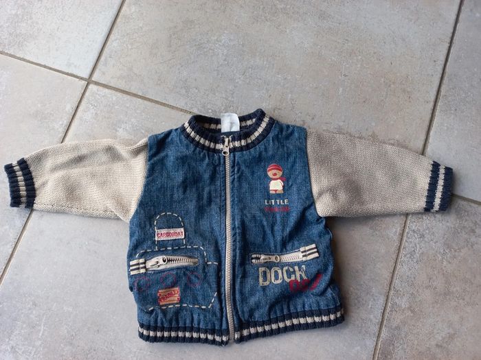 Pull gilet zippé 3 mois - photo numéro 3
