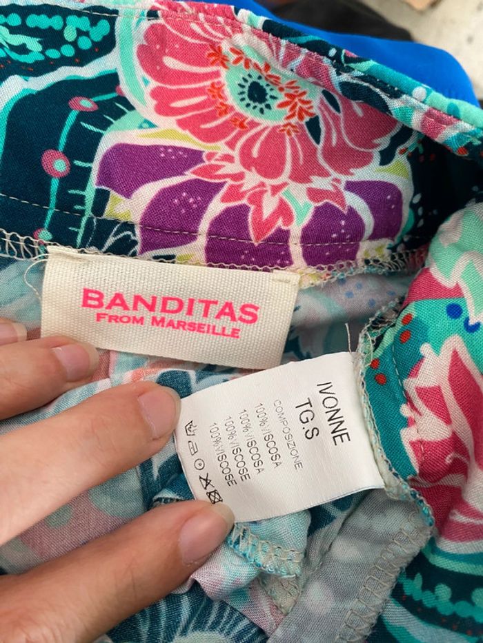 Pantalon jambes larges à motifs Banditas S - photo numéro 8