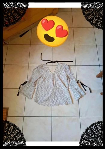 Blouse noire et blanche Grain de Malice S/36