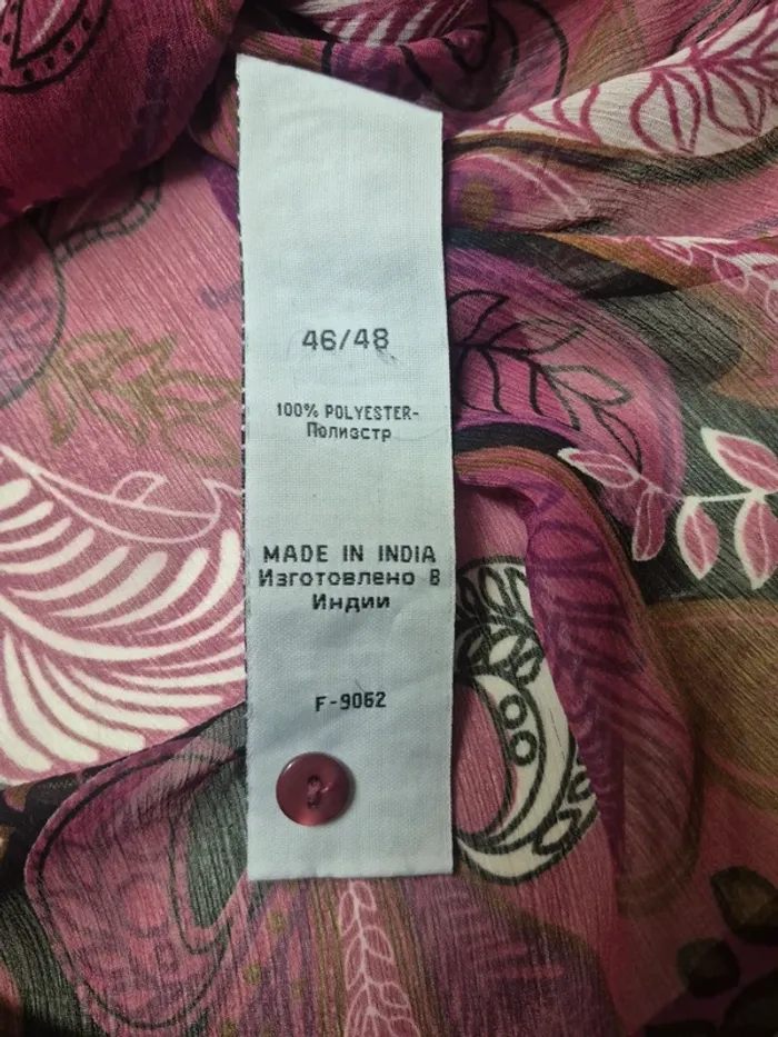Haut rose motif feuille - photo numéro 3