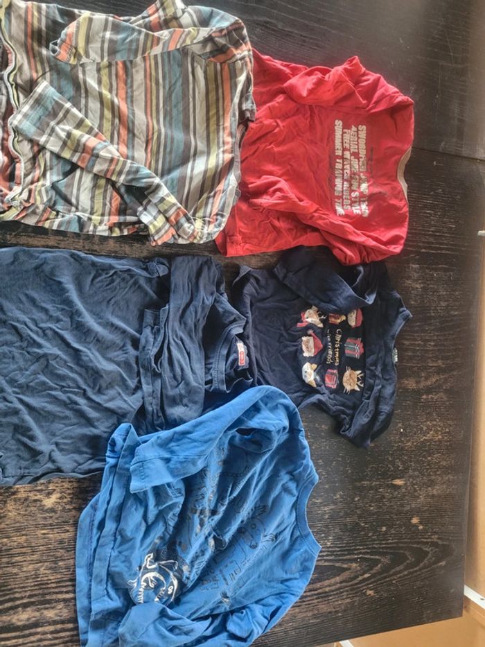 Lot 5 t shirt manches longues 6 ans