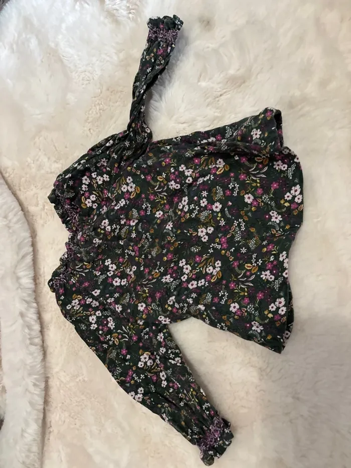 Blouse fleurie tape à l’œil 12 mois - photo numéro 2