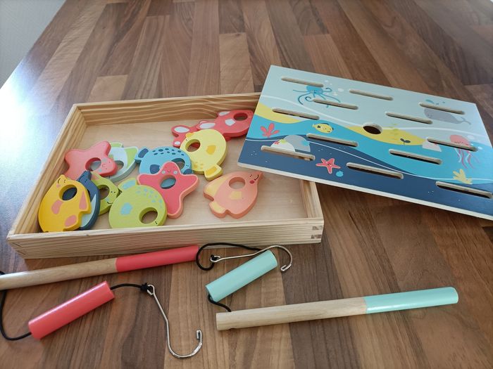 Pêche à la ligne en bois avec 2 cannes à pêche - photo numéro 6