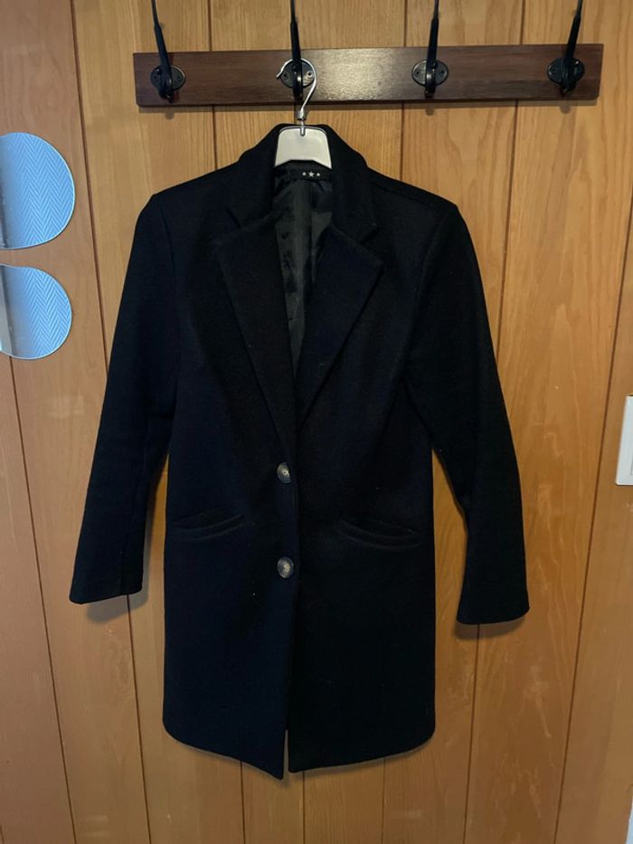 Manteau long noir taille S
