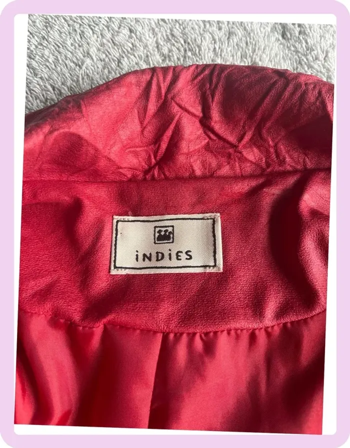 Veste rouge Indies taille 2 - Fermeture zippée & poches zippées - Mi saison - photo numéro 4