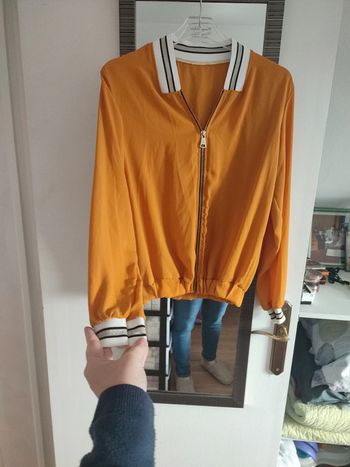 Veste coupe bombers légère jaune orangé
